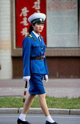 朝鮮女交警 朝鮮平壤女交警