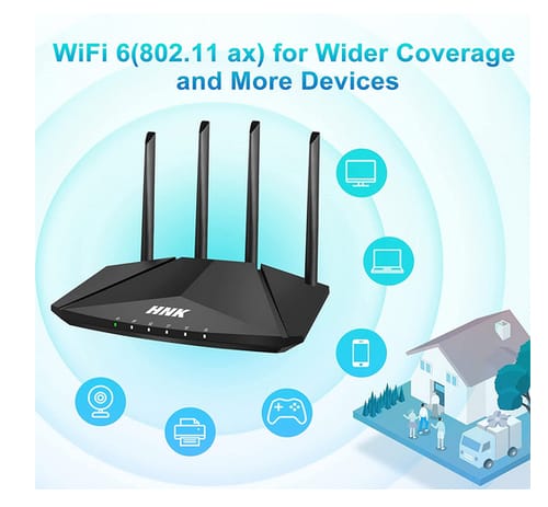 HNK AX1800 WiFi 6 Dual-Band Smart Wireless Router