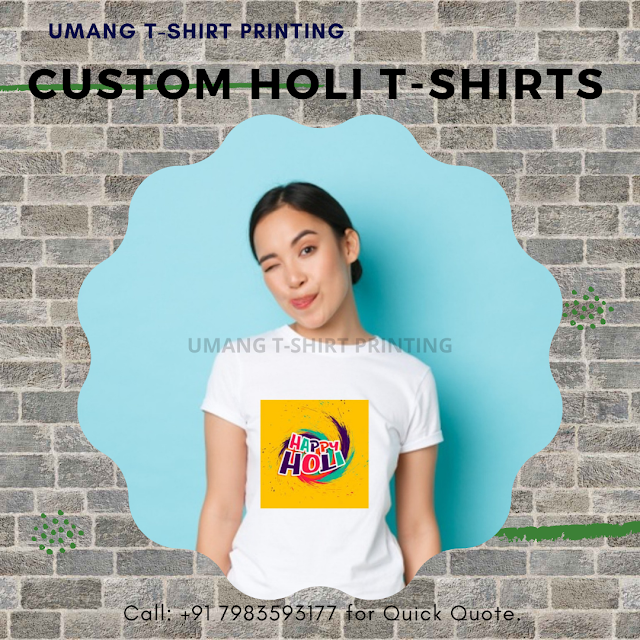 Personalized/ Customized Holi T-Shirts - Custom Family Holi T Shirts “Happy Wali Holi” - Custom Kids & Family Holi Theme T Shirts “Happy Wali Holi - Holi Customized T shirt For Kids | Holi Party T Shirt -