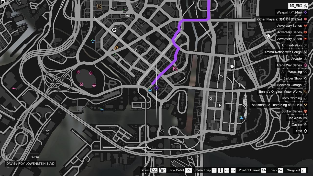 GTA Online map