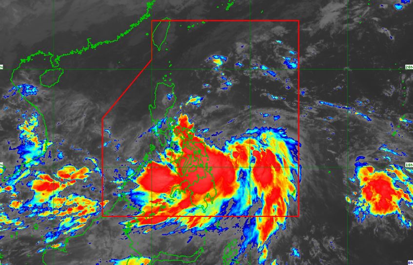 Satellite image of Tropical Storm 'Paeng' as of 4:40 pm, October 28, 2022