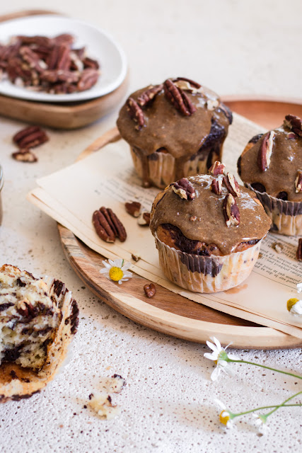 Muffins au chocolat et noix de pécan 