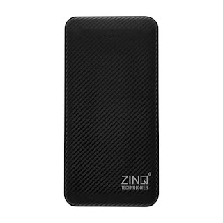 Zinq 20000mAh Li-Polymer Power Bank with 12W Fast Charge Type C & Micro USB Input ZQ20KPC (Black)