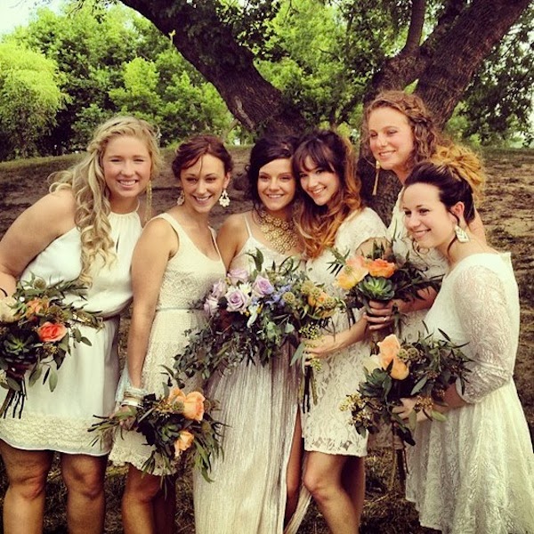 white bridesmaid dress