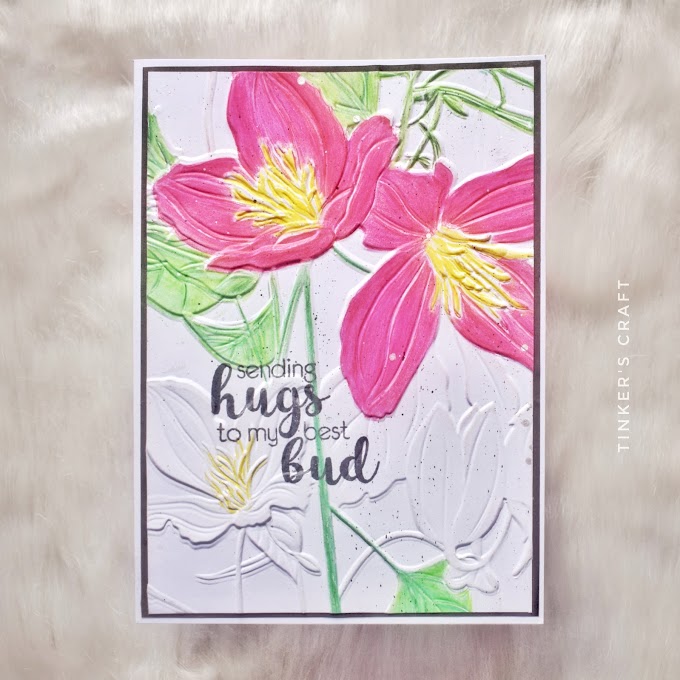 Clematis Jingle Bells Embossed Card