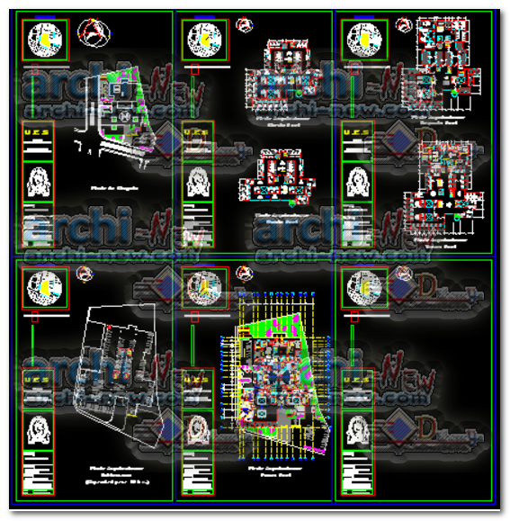 - المساقط الأفقية للمشروع مستشفى dwg