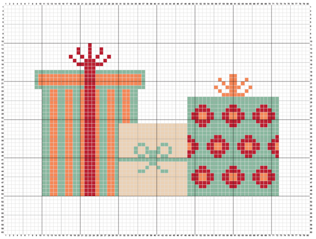 Gift Packages - free cross stitch pattern