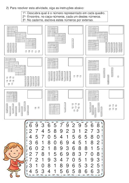 Atividades de Matemática para o 3º Ano - Caça-centena jpg