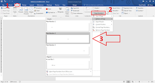 Klik Insert, Page Number