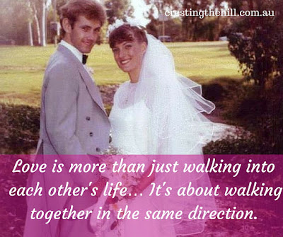 Love is more than just walking into each other's life… It's about walking together in the same direction.