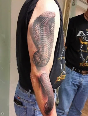  An incredible snake comes out of the arm.