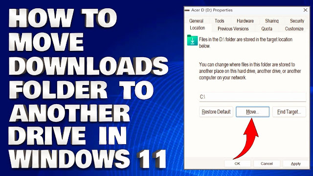 How To Move Documents, Downloads, Desktop, To Another Drive On Windows 11
