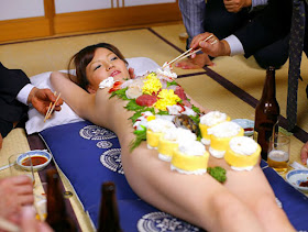 Japanese Nyotaimori (Naked Body Sushi)