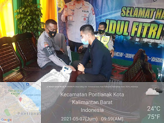 Tim Medis Polresta Pontianak Kota Memastikan Kondisi Kesehatan Personil