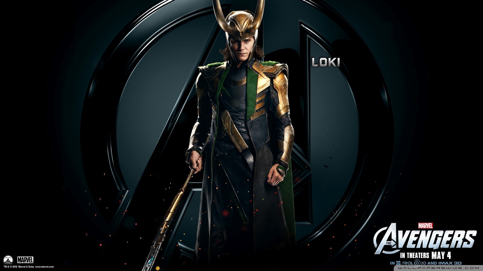 Marvel's the Avengers Movie 2012 (Marvel Avengers Assemble in the UK) is Tom Hiddleston as Loki Character the Avengers Movie 2012 are Tom Hiddleston as Loki Character