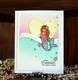 Mermaid Corssing Card by Larissa Heskett featuring Newton's Nook Deisgns