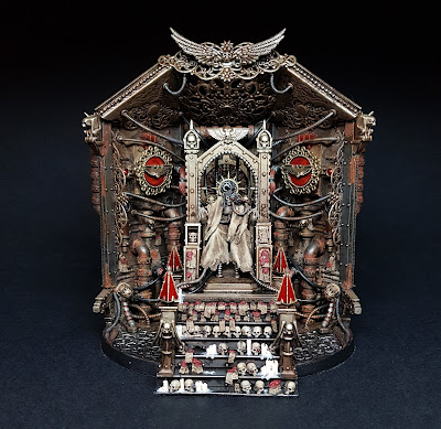 Emperor Golden Throne Warhammer 40k Blanchitsu Grimdark conversion diorama gallery