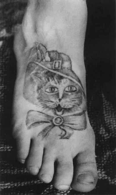 tribal cat tattoo