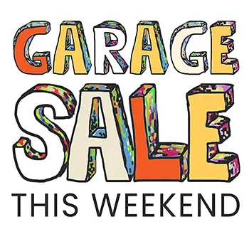 Free Clipart Garage Sale Ad for Facebook Maketplace