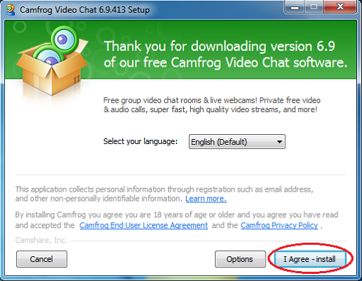 Install Camfrog 6.9 I Agree