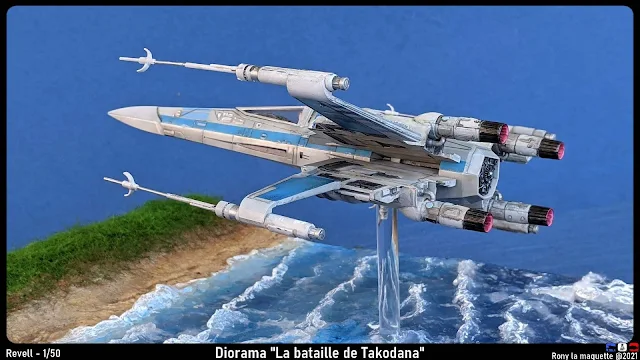 Diorama Starwars X-Wing Fighter " La bataille de Takodana"