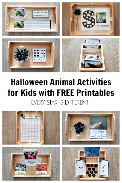 Halloween Animal Activities for Kids with Free Printables