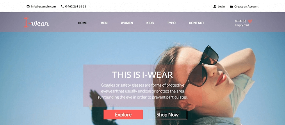 I Wear Free Ecommerce Website Templates Image