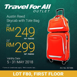 Austin Reed Skycab with Tote Bag Promotion at Travel For All @ Mitsui Outlet Park KLIA Sepang (5 May - 31 May 2018)