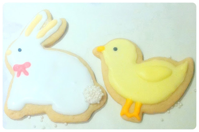 Cherie Kelly's Iced Easter Rabbit and Chicken Lime Cookies