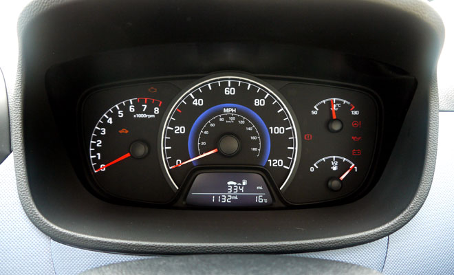 Hyundai i10 instrument cluster