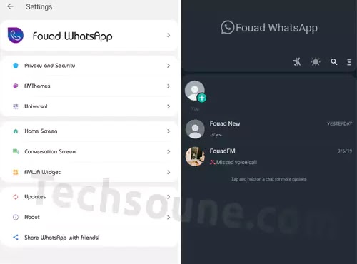 ميزات تطبيق Fouad WhatsApp