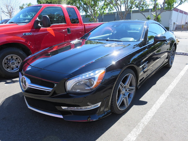 Mercedes-Benz SL63 AMG bumper repair at Almost Everything Auto Body