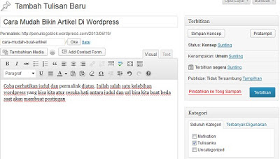 cara bikin posting di wordpress