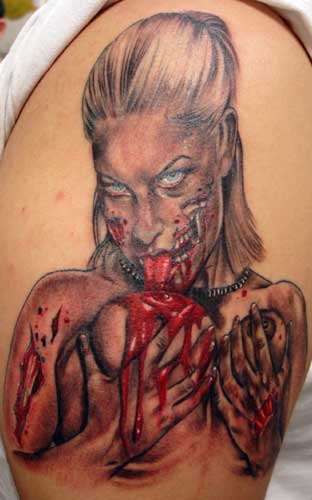 for women who want to get a tattoo zombie tattoo.. Posted by ferdi.