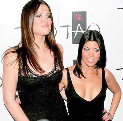 Kourtney and Khloe Kardashian Tao Nightclub Party Pics