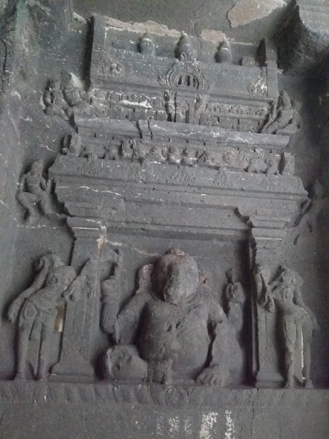 Cave 16, Ellora, Entrance, Ganesh