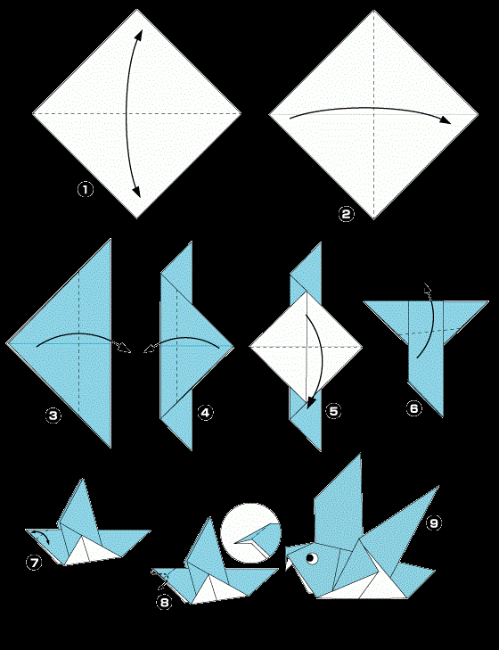  Cara  Membuat  Origami  Burung  Yang Mudah Tutorial Origami  