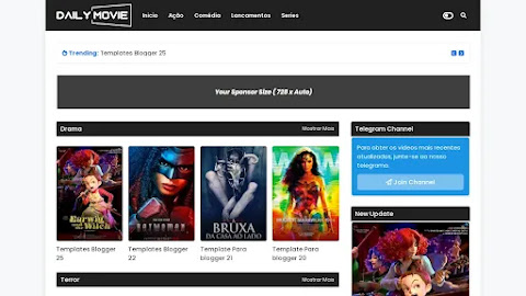 Daily Movie premium blogger Templates 