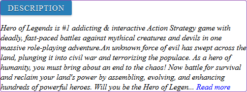 Hero of Legends game review