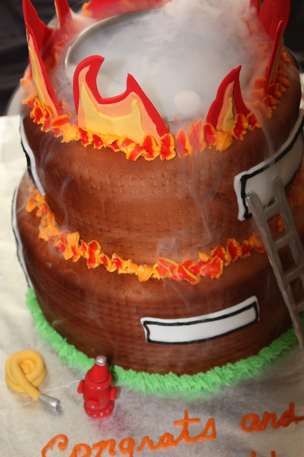 Happy Birthday Fireman Cake