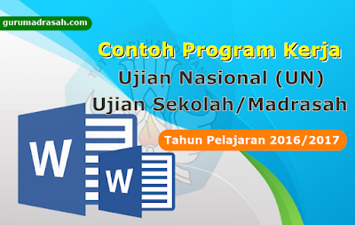 Contoh Program Kerja Ujian Nasional