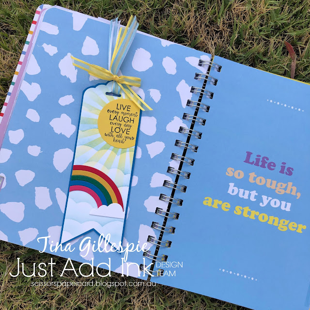 scissorspapercard, Stampin' Up!, Just Add Ink, Rainbow Builder Dies, Ribbon Of Courage