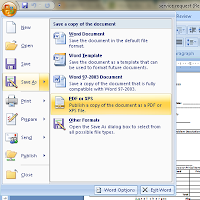 How to save Microsoft word to pdf?