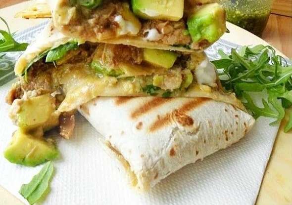 Chicken Avocado Burritos