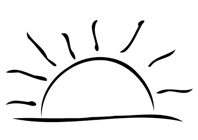 Dibujo de un Puesta de sol para colorear