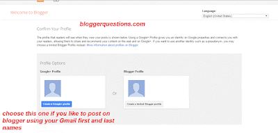 Blogger first steps to Open with Gmail