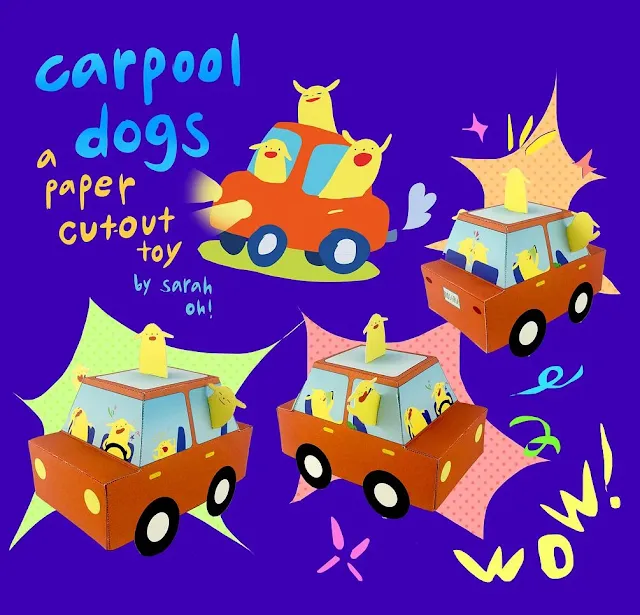 Free Carpooling Papertoy Baddies by Sarah Oh