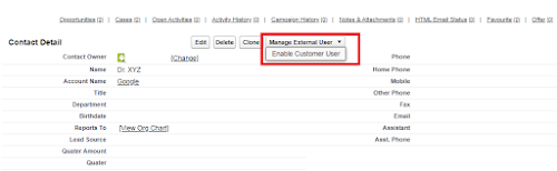 Enable custmor user