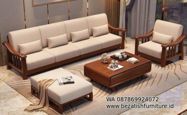 kursi tamu kayu jati minimalis sofa kayu modern terbaru elegan klasik pilihan harga murah asli Jepara