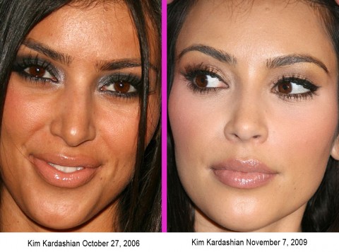 Makeup and Styles: Kim Kardashian Before And After